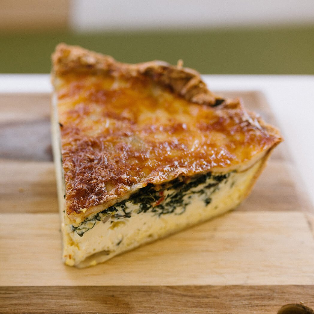 Whole Vegetarian Quiche - kale, sundried tomato & onion